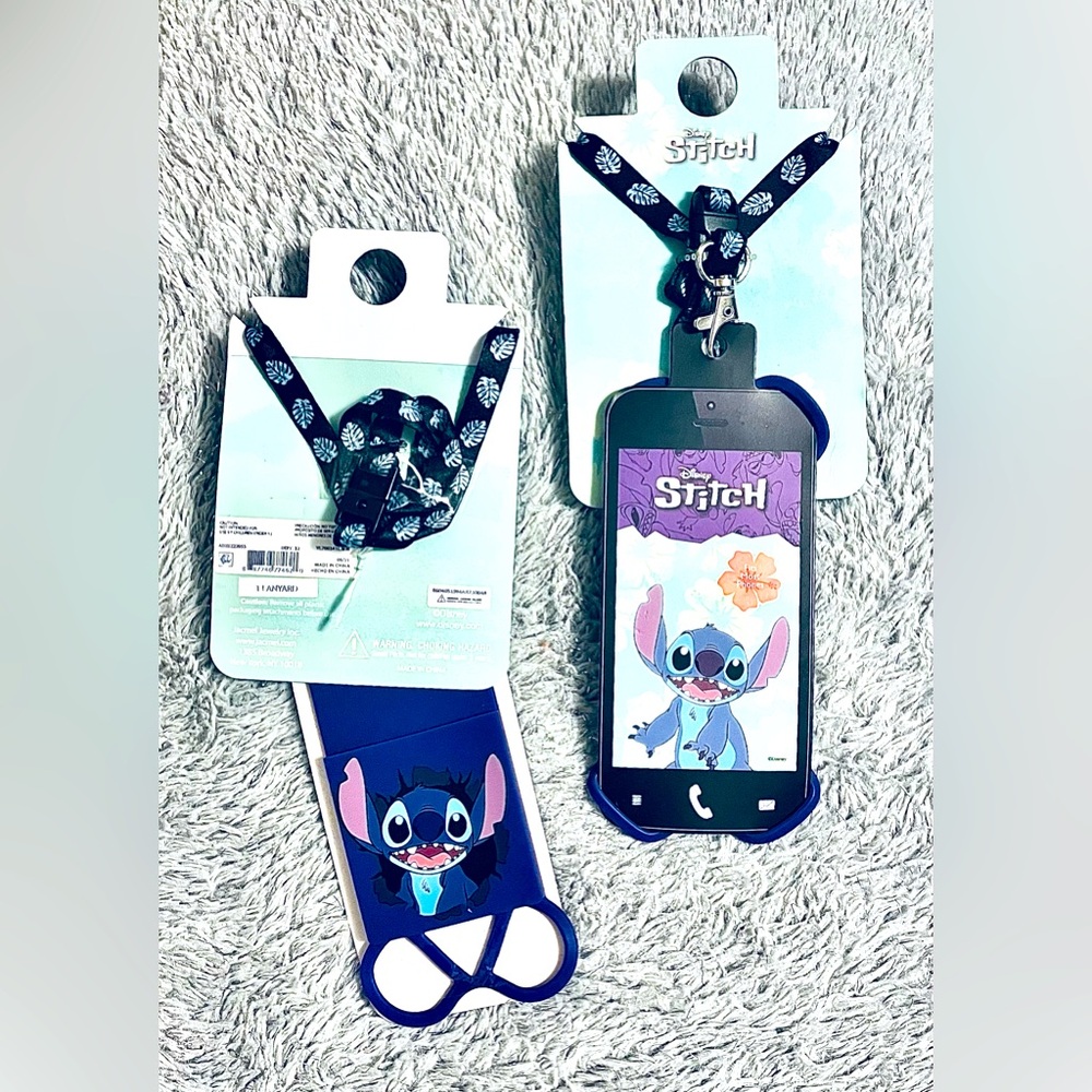 Disney Lilo & Stitch Smartphone Detachable Lanyard HolderX2